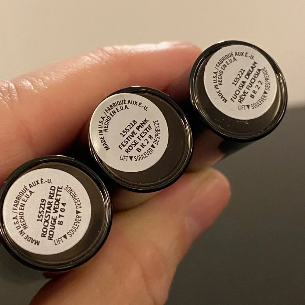 Mary Kay Supreme Hydrating Lipstick Party Trio: Red, Pink, and Fuschia